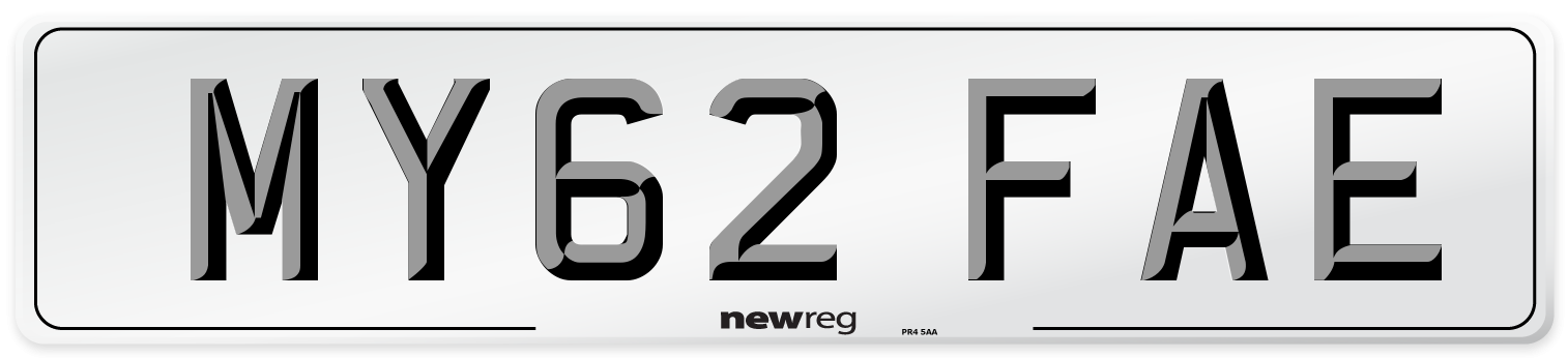 MY62 FAE Number Plate from New Reg